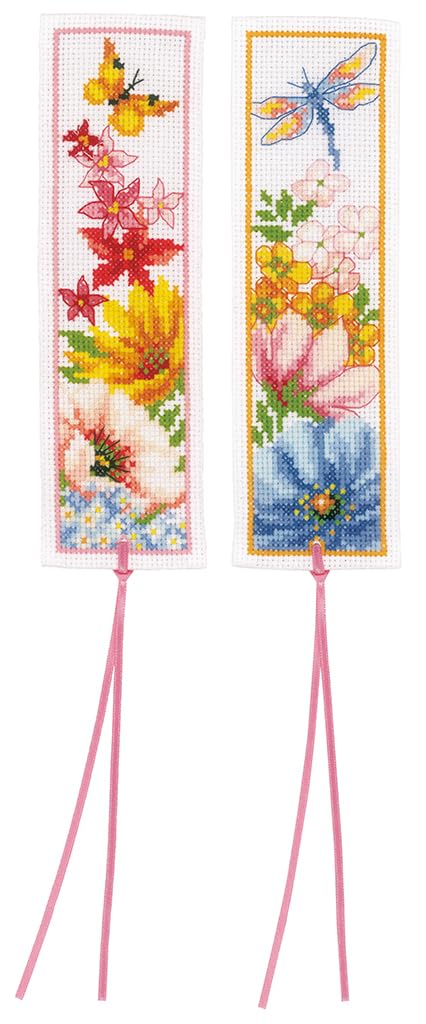 VERVACO (3PL) CROSS STITCH, Colourful Flowers (14 Count), One Size