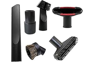 Vacuum Hose Attachments Accessories Brush Nozzle Crevice Tool for 1 1/4 inch & 1 3/8 inch Standard Vacuum Parts 6 pcs Househo