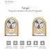 laughingatall Portable Bluetooth Speakers, Magnetic True Wireless Stereo Dual-Driver TWS Waterproof Speaker with Leather Case for iPhone/Android,Wood Grain