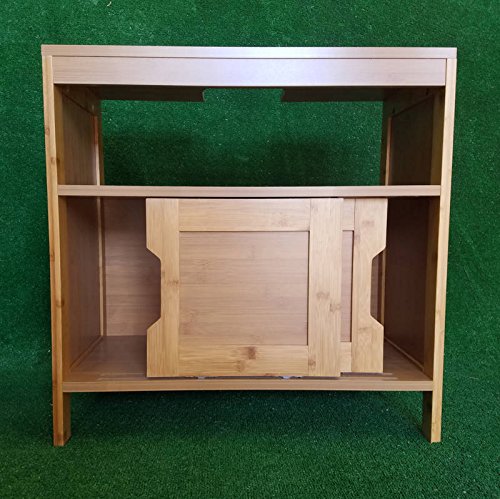 EVIDECO Non Pedestal Under Sink Storage Vanity Cabinet MAHE Bamboo
