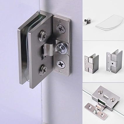 Gouen Bisagras de Puerta de Vidrio para gabinete Bisagras de Puerta
