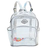 Zicac Girls' Transparent Laser Sequins Backpack Children School Satchel Shoulder Handbag (Silver)