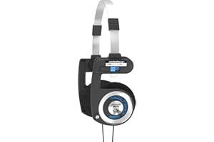Koss Porta Pro Classic On-Ear Headphones, Retro Style, 3.5mm Wired Plug, Durable, Black/Silver