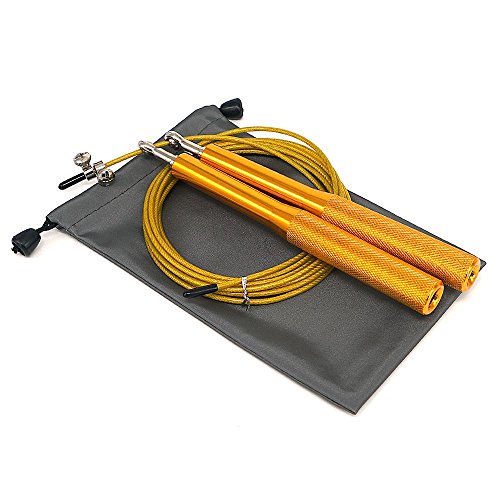 IYOUBOL Jump Rope,High speed skipping rope for High Speed Skipping Exerciser Jumping Workout and Home Premium Quality 3 meters colorful jump rope. (yellow)