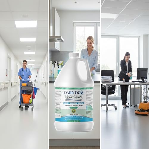 Daily Do's Hypochlorous Acid (HOCl) Multi-Purpose Cleaner | 500ppm | 4L Value Size | Professional Strength, Alcohol-Free & Non-Staining