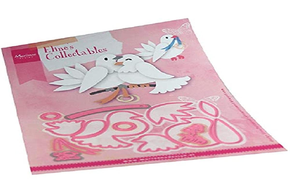 Marianne Design Collectables, Pigeons, Intricate Designs and Embossed Details for Paper Crafts, Pink, One Size