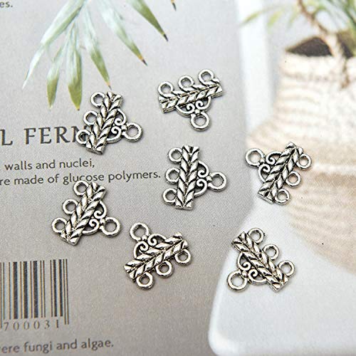 Monrocco 50pcs 3 Strand Slide Lock Clasp for Connector Jewelry Findings Necklace Multilayer Clasp with 15mm 3 Hole.