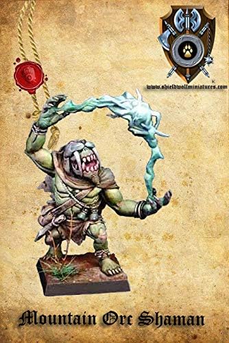 Amazon シールドウルフ ミニチュア マウンテンオークシャーマン 1xマルチパート樹脂28mmスケールフィギュア ウォーハンマー 40k 9歳エイジ オブ シグマー キング オブ ウォー フィギュア ドール 通販