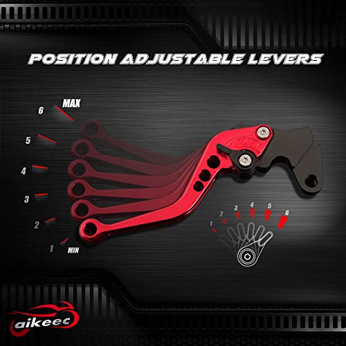 image for aikeec Motorcycle CNC Brake and Clutch Levers Short Adjustable Brake C