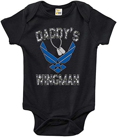 Baby Bodysuit - Air Force Daddy's Wingman Baby Clothes for Infant Boys and Girls