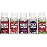 Doc Johnson Motion Lotion Elite - 5 Flavor Sampler Pack - Flavored Body Glides - Free of Paraben, Glycerin, Sugar, and Dye - pH Balanced - Clear 1 Fl Oz (Pack of 5)