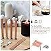 YoungRich 100 PCS Wood Candle Wicks with Iron Stand Candle Cores Natural Environmental-Friendly Wick for Candle Making and Candle DIY Craft 13x1.3cm / 5.1x0.5inch