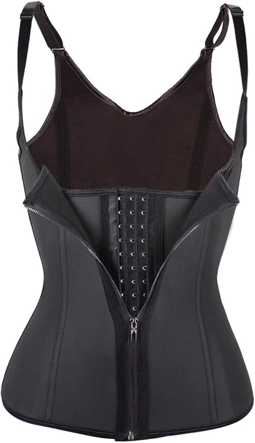 FeelinGirl Mujer Corsé Entrenador de Cintura Faja Chaleco Reductora Underbust Huesos Plásticos