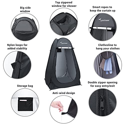 Sportneer Pop Up Privacy Changing Tent Camping Shower Tent, Portable