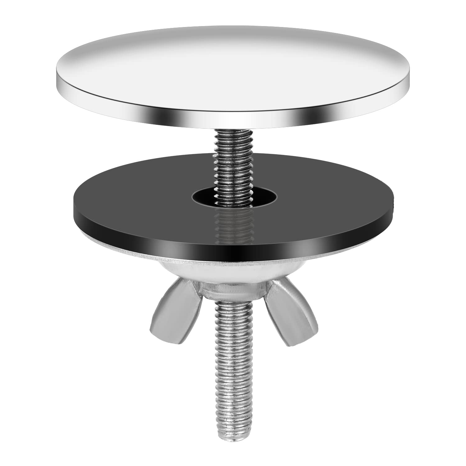 SAVITA Sink Hole Cover, Stainless Steel Kitchen Sink Hole Cap Faucet Hole Cover Leakproof Hole Plate Stopper Cover for Sink Tap Hole Plug (Silver) (B20179)