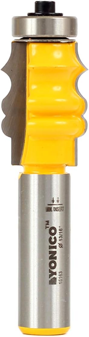 Yonico 16163 - Picture Frame Molding Router Bit, Cutting Height: 1-1/8", Cutting Depth: 5/32" - 1/2" Shank