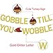 Gobble Till You Wobble Banner Gold Glitter | Thanksgiving Banner | Thanksgiving Decorations | Fall Thanksgiving Turkey Day Decor | Thanksgiving Party Decorations Supplies Home office Decor