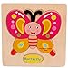 Gbell Wooden Puzzle Set for Preschool Toddler, Cute Animal Fruits Jigsaw Board Educational Toy Gift for 1-3 Year Old Baby Girl and Boy Kids - Rocket Butterfly Plane Cherry Balloon Mouse Pineapple (B)