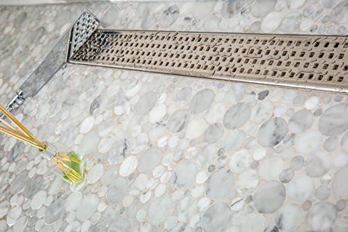 Royal Linear Shower Drain Stainless Steel Traditional Square By Serene Steam 16