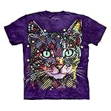 The Mountain Watchful Cat Adult Purple T-shirt