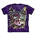 The Mountain Watchful Cat Adult Purple T-shirt