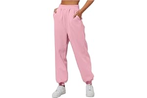 Doublelift Sweatpants Women Baggy Solid Color Drawstring Womens Pants Fall 2023 Sweat Pants Straight Leg Trousers