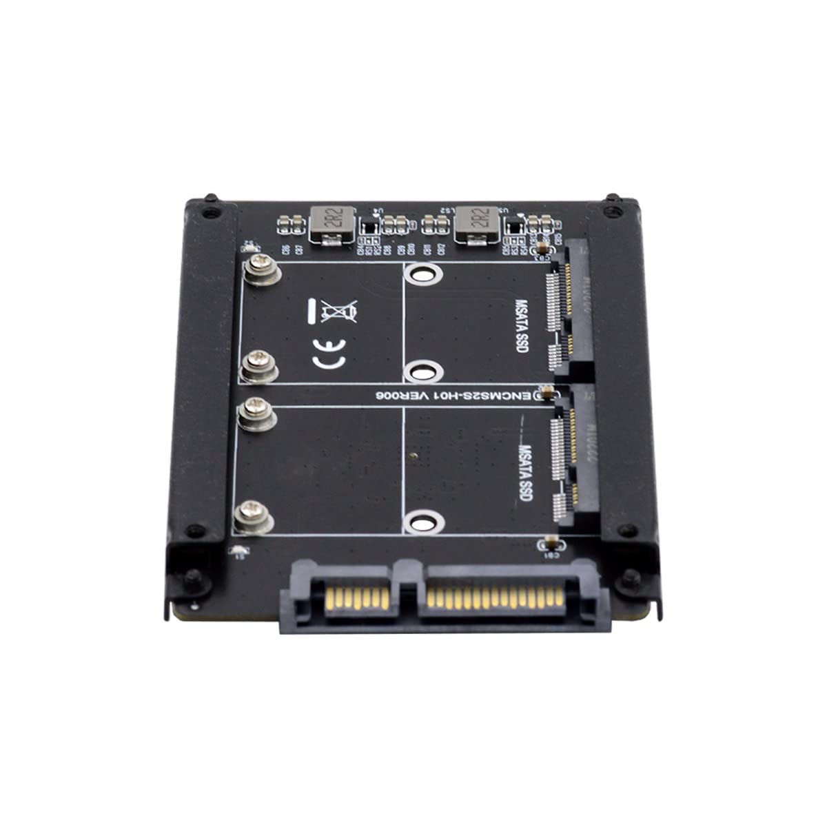 NFHK Dual MSATA Mini-SATA SSD Card JOBD Raid0 Span Bridge to 2.5inch SATA Combo HDD Disk Drive Enclosure — image 1