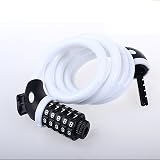 GOFRIEND Bike Lock 5 Digit Resettable 1.2m x 12mm ABS Stainless Steel White view 2