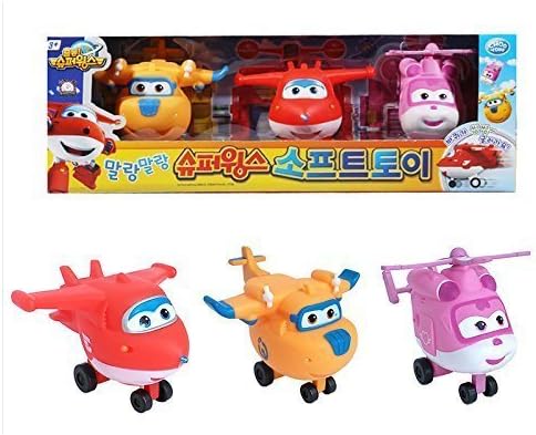 Adorable Jet Plane Character Super Wings Soft Toy 3Pcs - Hogi(Jett) Donnie Ari (Dizzy) by Jianghua
