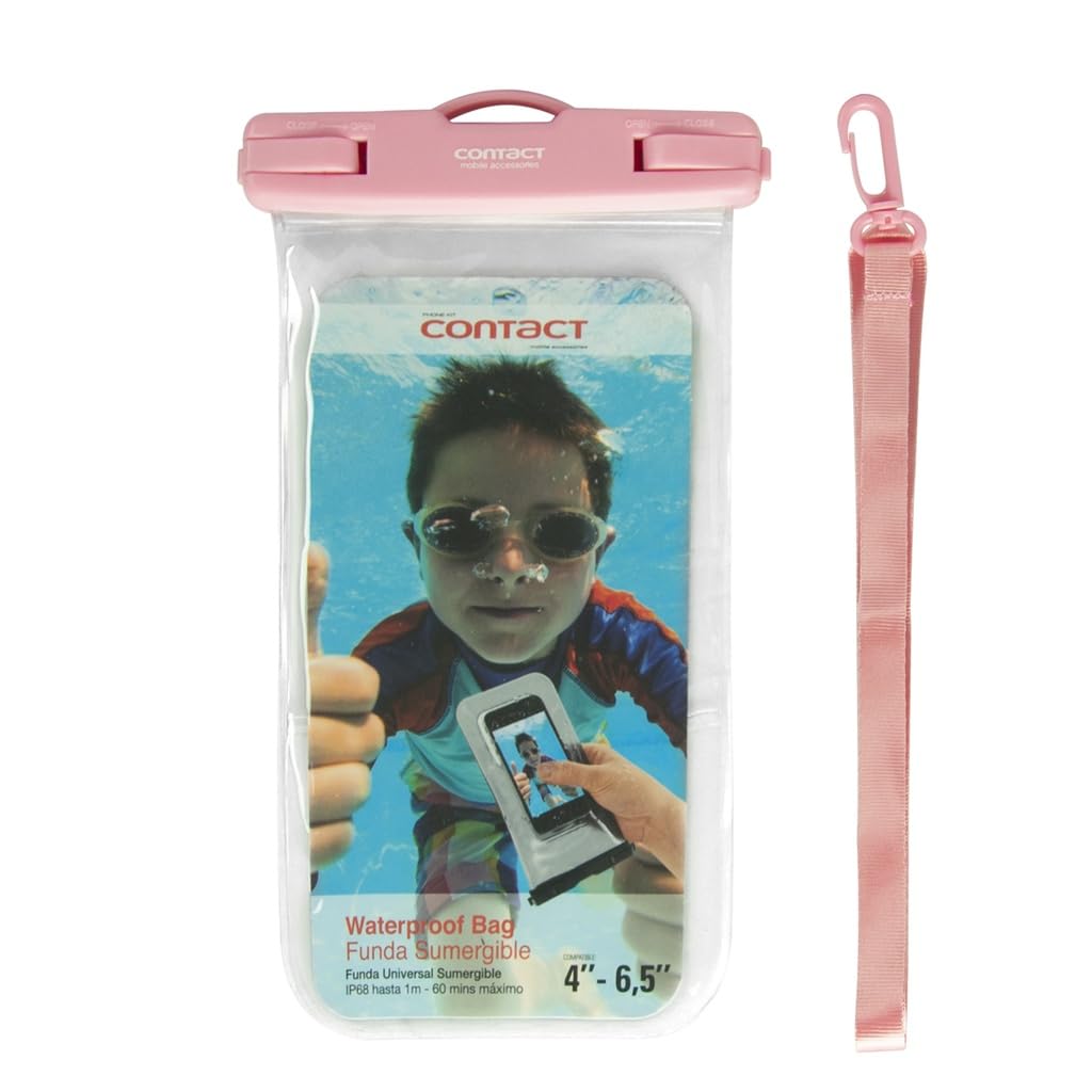 Universal Waterproof Case for Smartphone Pink