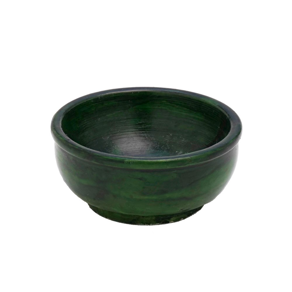 NKlaus Incense burner green incense burner 7,5cm diameter decorative soapstone incense burner 7514