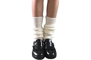 MOREELUCK Women Cute Knitted Leg Warmers Girls 80s Harajuku Punk Knee High Leg Socks Preppy Stockings Gothic Clothes, I Short