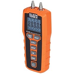 Klein Tools ET180 Digital Manometer, Air and Gas