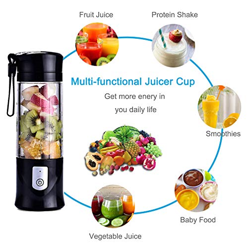 Portable Blender, Cordless Mini Personal Blender Juicer Cup, Single