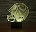 FLYMEI 3D Optical Illusion Desk Lamp Unique Night Light for Home Decor 7 Colors Changing USB Powered Touch Button LED Table Lamp - BEST Gift for Kids/ Friends/ Birthdays/Holidays (Football Helmet)