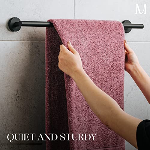 Marmolux Acc Matte Black Towel Bar 24 inch Bathroom Towel Holder