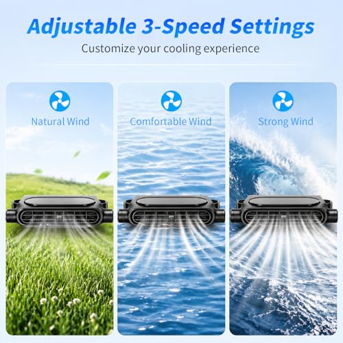 2PCS New Upgraded Car Seat Fan that Blow Cold Air for Backseat Rear Facing Headrest Cooling Fan for Car Portable Carseat Usb Car Vent Extender for Baby Small Mini Rechargeable Cooler Head Rest (Black)
