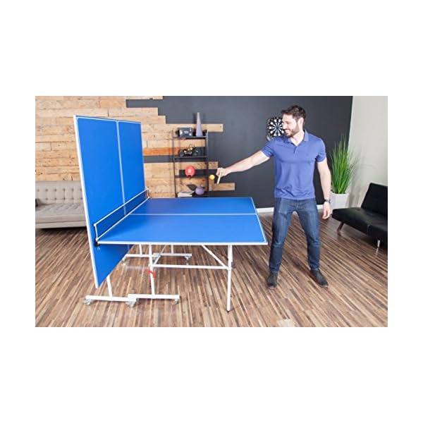 JOOLA Indoor 15mm Ping Pong Table with Quick Clamp Ping Pong Net Set