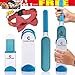UPGRADE VERSION Pet Hair Removal Brush Strong Handle Pet Fur & Lint Remover with Self-Cleaning Brush for Dog Cat Pets Removes Hair from Clothes & Furniture, BONUS Collar Bowtie&User Manual