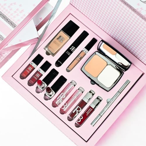 Pink Makeup Box 13 Pieces - Luxurious and Coordinating Cosmetic Kit ...