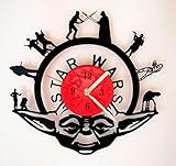 Star Wars Yoda Wall Clock Made from 12 inches / 30 cm Vintage Vinyl Record | Star Wars Gift for Men Boys Husband | Star Wars Yoda Clock | Star Wars Merchandise | Luke Skywalker vs Darth Vader