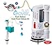 FlushSaver PUSH BUTTON EURO-STYLE Dual-Flush Deluxe DIY Conversion Kit - FITS STANDARD 2