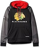 NHL Chicago Blackhawks Men's Penalty Shot Program Hooded Fleece, X-Large, Black/Athletic Red