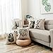 YeeJu Set of 4 Throw Pillow Covers Decorative Green Fern Leaf Cushion Covers Square Cotton Linen Outdoor Couch Sofa Home Pillow Covers 20x20 Inch
