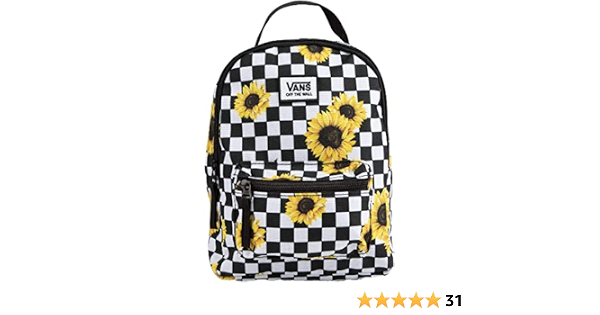 black and white checkered vans with sunflowers