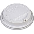 Solo White Traveler Drink-Thru Lid. Fits 10, 12, 16, 20 and 24 Ounce Solo Brand Hot Beverage Cups. 400 Pack