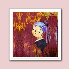 Framed Canvas Wall Art for Living Room, Bedroom Funny Famous Painting Theme Canvas Prints for Home Decoration Ready to Hang - 16x16 inches