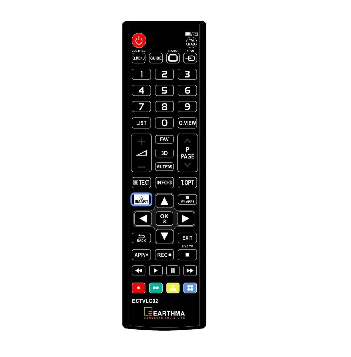 Universal Replacement Remote for LG TVs – Compatible with All LG Televisions (LED, LCD, Plasma) – Ideal TV Replacement Remote with Same Functions – Black (Pack of 1)