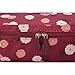 Cherry Roll Clear Cosmetic Makeup Bag Toiletry Travel Kit Organizer (flower printing wine red)