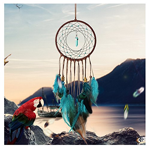 Dream Catcher for Kids Bedroom Decal Turquoise Stone Handmade Large Dreamcatcher